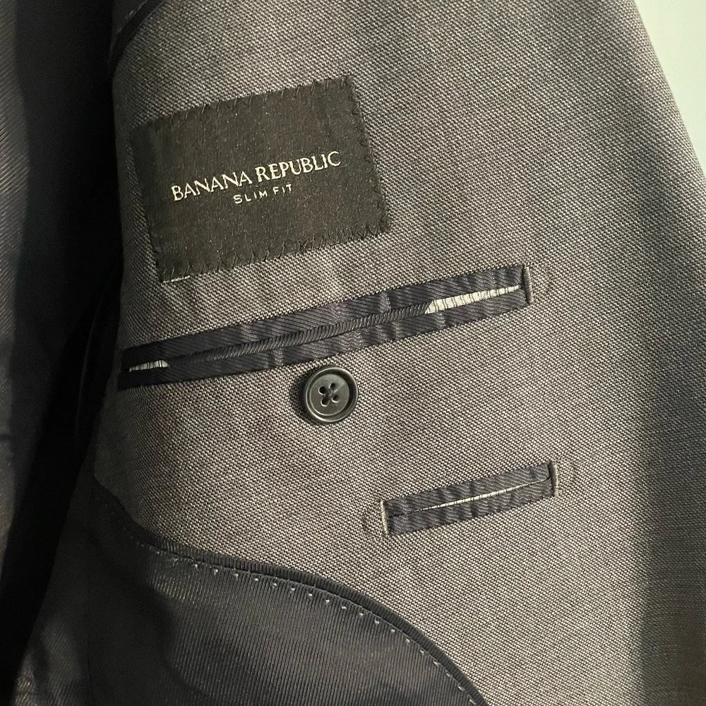 Banana Republic Tessuto Wool Blend Two Button‎ Blazer Suit Jacket Size 40R